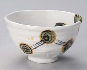 【まとめ買い10個セット品】和食器 オ332-168 白志野織部水玉変形大鉢【キャンセル/返品不可】【ECJ】