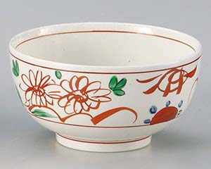 【まとめ買い10個セット品】和食器 ヤ335-188 粉引釉古代赤絵お好み丼 小【キャンセル/返品不可】【ECJ】