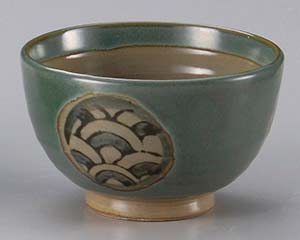 【まとめ買い10個セット品】和食器 ユ344-128 青釉紋様たもり碗【キャンセル/返品不可】【ECJ】