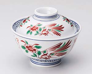 【まとめ買い10個セット品】和食器 テ356-168 赤絵花鳥反蓋丼【キャンセル/返品不可】【ECJ】