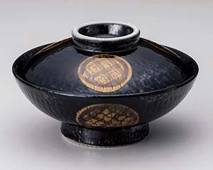 【まとめ買い10個セット品】和食器 ユ356-138 引出黒紋様6.0平蓋丼【キャンセル/返品不可】【ECJ】