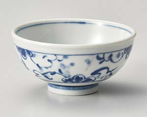 【まとめ買い10個セット品】和食器 ヤ371-068 染付花絵 軽々茶碗【キャンセル/返品不可】【ECJ】