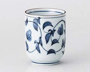 【まとめ買い10個セット品】和食器 チ381-118 花唐草タル型湯呑(大)【キャンセル/返品不可】【ECJ】