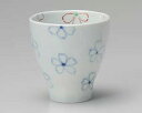 【まとめ買い10個セット品】和食器 オ385-218 花みずき湯呑(青)【キャンセル/返品不可】【ECJ】