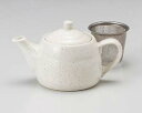 【まとめ買い10個セット品】和食器 キ394-208 白唐津ポット(茶こし付)【キャンセル/返品不可】【ECJ】