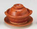 【まとめ買い10個セット品】和食器 メ401-048 赤楽4.5号鍋(受皿付)【キャンセル/返品不可】【ECJ】