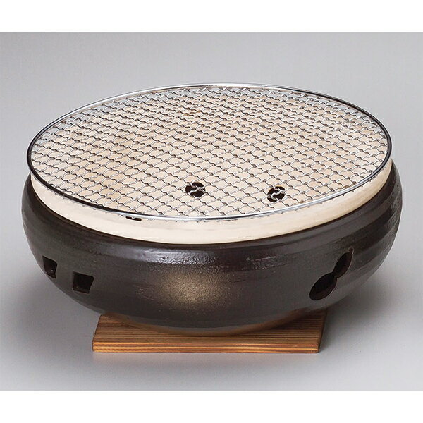 和食器 ス416-018 伊勢コンロ丸10号(金網・敷板付)【ECJ】