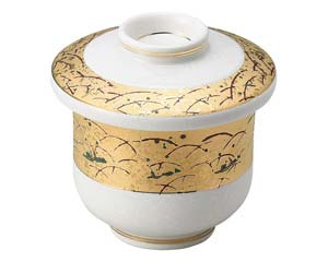 【まとめ買い10個セット品】和食器 ツ110-098 萬月金月花新型むし碗【キャンセル/返品不可】【ECJ】 1