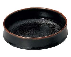 【まとめ買い10個セット品】和食器 ユ438-168 柚子天目 6.0平鉢【キャンセル/返品不可】【ECJ】