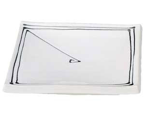 和食器 ユ434-358 うず潮 正角10.0皿【ECJ】(3)