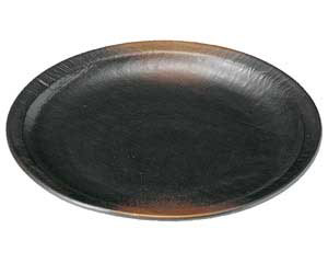 【まとめ買い10個セット品】和食器 ト440-218 焼締 7.0丸皿(リム付)【キャンセル/返品不可】【ECJ】