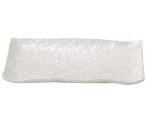 【まとめ買い10個セット品】和食器 ミ452-418 粉引石目 長角8.0皿【キャンセル/返品不可】【ECJ】