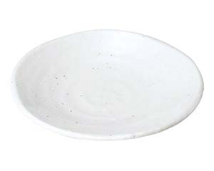 【まとめ買い10個セット品】和食器 ミ485-218 ゆらり粉引き 4.5寸皿【キャンセル/返品不可】【ECJ】
