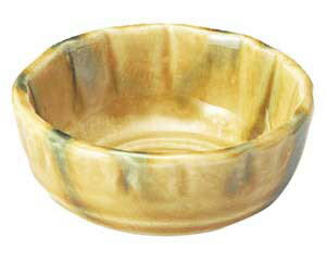 【まとめ買い10個セット品】和食器 ア482-638 黄交趾 花型3.0鉢【キャンセル/返品不可】【ECJ】