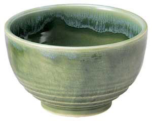 【まとめ買い10個セット品】和食器 ミ450-048 流水織部 4.0ライス丼【キャンセル/返品不可】【ECJ】