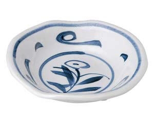 【まとめ買い10個セット品】和食器 ホ021-248 手描き唐草 三ツ足5.0平鉢【キャンセル/返品不可】【ECJ】