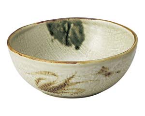 【まとめ買い10個セット品】和食器 オ468-528 織部流し芦絵 4.8ボール【キャンセル/返品不可】【ECJ】