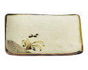 【まとめ買い10個セット品】和食器 オ468-608 織部流し芦絵 角4.0皿【キャンセル/返品不可】【ECJ】