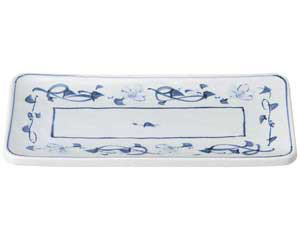 【まとめ買い10個セット品】和食器 ト481-178 手描花唐草 長角大皿【キャンセル/返品不可】【ECJ】