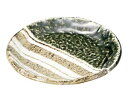 和食器 ロ466-198 織部ストライプ 6.0丸皿【ECJ】
