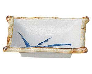 【まとめ買い10個セット品】和食器 ヤ461-758 白淡雪ススキ 長角千代口【キャンセル/返品不可】【ECJ】