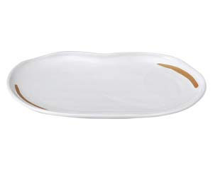 【まとめ買い10個セット品】和食器 ロ460-068 茶筋 マユ型皿(大)【キャンセル/返品不可】【ECJ】