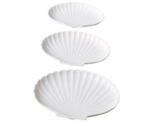 【まとめ買い10個セット品】 ホ515-268 白磁シェル白9インチプラター【キャンセル/返品不可】【ECJ】