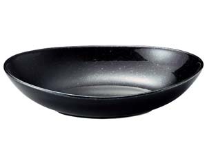 【まとめ買い10個セット品】 ホ565-758 黒御影 26cm楕円ベーカー【キャンセル/返品不可】【ECJ】