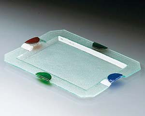 【まとめ買い10個セット品】 ワ645-138 ガラス つば形盛皿【キャンセル/返品不可】【ECJ】