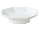 【まとめ買い10個セット品】 ア659-238B スーパーチャイナ華清(無地) 八角6.5寸高台皿(白磁)【キャンセル/返品不可】【ECJ】