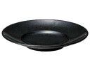 カ655-128 アジアン(黒・赤) 黒22cm丼受皿【ECJ】