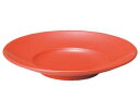 カ655-358 アジアン(黒・赤) 赤22cm丼受皿【ECJ】