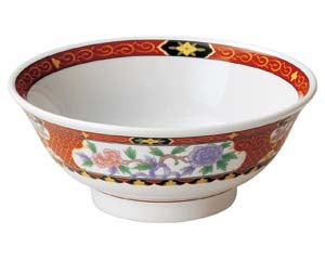 【まとめ買い10個セット品】 ト667-048 紅華祥 6.3高台丼【キャンセル/返品不可】【ECJ】