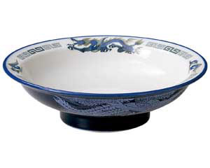 【まとめ買い10個セット品】 ホ666-628 ルリ白竜 7.0高台皿【キャンセル/返品不可】【ECJ】