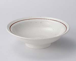 【まとめ買い10個セット品】 ネ673-298 粉引ライン7.0丸高台皿【キャンセル/返品不可】【ECJ】