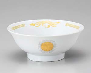 【まとめ買い10個セット品】 イ677-118 黄彩鳳凰6.8高台丼【キャンセル/返品不可】【ECJ】