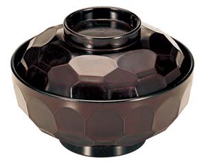 【まとめ買い10個セット品】 エ688-188 [TA]4寸真亀甲吸椀 溜[洗]【キャンセル/返品不可】【ECJ】