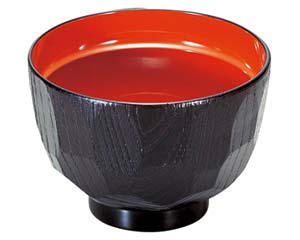 【まとめ買い10個セット品】 エ690-078 [A]3.2寸亀甲汁椀 黒内朱【キャンセル/返品不可】【ECJ】