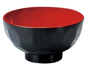 【まとめ買い10個セット品】 ヌ692-078 [A]新4寸亀甲汁椀 黒内朱【キャンセル/返品不可】【ECJ】
