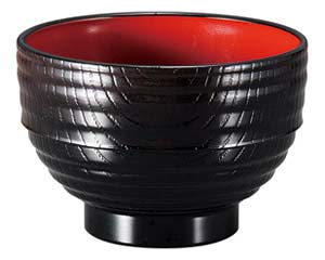 【まとめ買い10個セット品】 ヌ693-038 [TA]10.0耐熱スタック木目汁椀 黒内朱【キャンセル/返品不可】【ECJ】
