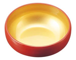 【まとめ買い10個セット品】 エ699-208 [A]4寸丸鉢 朱内金(段付)?【キャンセル/返品不可】【ECJ】