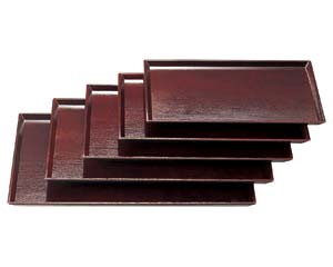 【まとめ買い10個セット品】 ヌ708-408 [A]清流長手木目盆 溜尺4【キャンセル/返品不可】【ECJ】