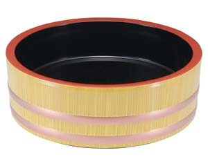 【まとめ買い10個セット品】 エ719-228 [A]D.X7.5寸盛込桶 白木帯金内黒塗【キャンセル/返品不可】【ECJ】