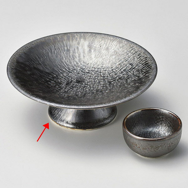 【まとめ買い10個セット品】和食器 ツ014-178 黒結晶丸高台刺身【ECJ】