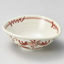 【まとめ買い10個セット品】和食器 ト034-228 粉引赤絵華 たわみ鉢(小)【ECJ】