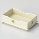 【まとめ買い10個セット品】和食器 ロ065-088 黄釉織部流し 重ね長角鉢【ECJ】