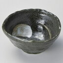 和食器 イ068-228 黒結晶白刷毛三角小鉢【ECJ】