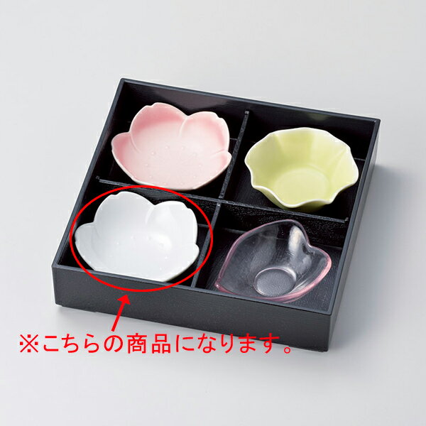 和食器 コ094-148 桜 白 浅鉢【ECJ】