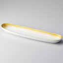 【まとめ買い10個セット品】和食器 ツ127-198 金彩吹細長鉢(大)【ECJ】