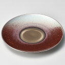 【まとめ買い10個セット品】和食器 カ177-028 鉄結晶ゴールド28cmプレート【ECJ】